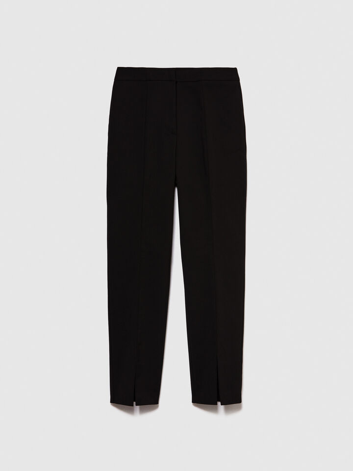 Cigarette trousers - women's skinny fit trousers - Black | Sisley image number 6